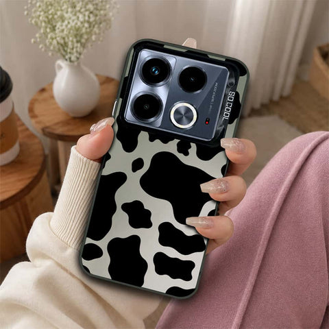 Infinix Note 40 Cover - Monochrome Mood Print Series - Lightweight Frosted Pearl Finish Anti-Fingerprint Shockproof Soft Borders Case