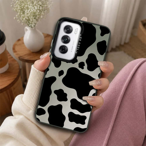 Oppo Reno 12 Cover - Monochrome Mood Print Series - Lightweight Frosted Pearl Finish Anti-Fingerprint Shockproof Soft Borders Case
