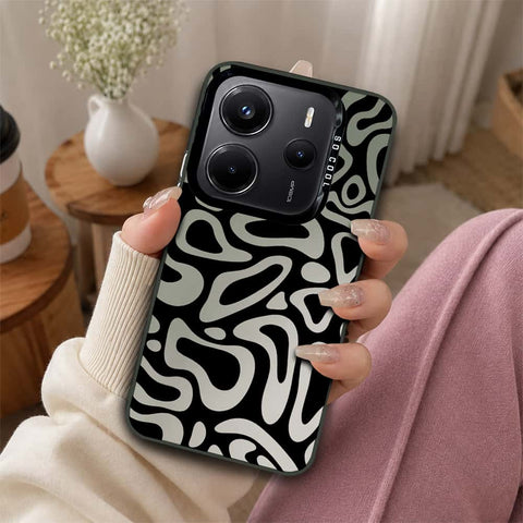Xiaomi Redmi Note 14 4G Cover - Monochrome Mood Print Series - Lightweight Frosted Pearl Finish Anti-Fingerprint Shockproof Soft Borders Case