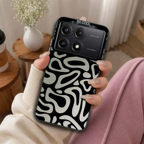 Xiaomi Poco X6 Pro Cover - Monochrome Mood Print Series - Lightweight Frosted Pearl Finish Anti-Fingerprint Shockproof Soft Borders Case