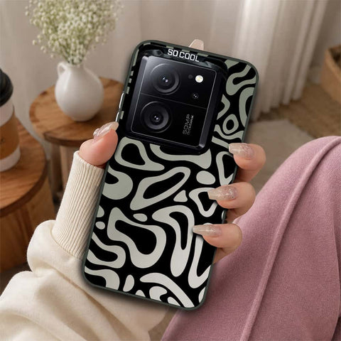 Xiaomi 13T Cover - Monochrome Mood Print Series - Lightweight Frosted Pearl Finish Anti-Fingerprint Shockproof Soft Borders Case