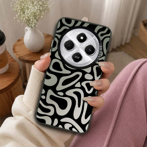 Xiaomi Poco C75 Cover - Monochrome Mood Print Series - Lightweight Frosted Pearl Finish Anti-Fingerprint Shockproof Soft Borders Case