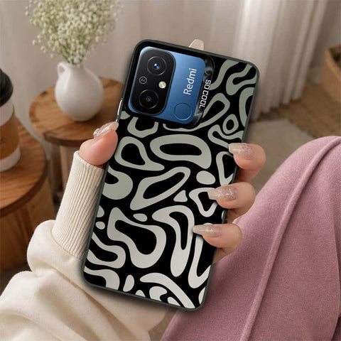 Xiaomi Redmi 12C Cover - Monochrome Mood Print Series - Lightweight Frosted Pearl Finish Anti-Fingerprint Shockproof Soft Borders Case