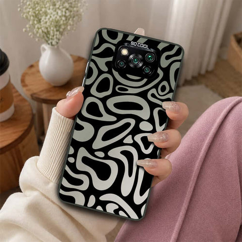 Xiaomi Poco X3 Pro Cover - Monochrome Mood Print Series - Lightweight Frosted Pearl Finish Anti-Fingerprint Shockproof Soft Borders Case