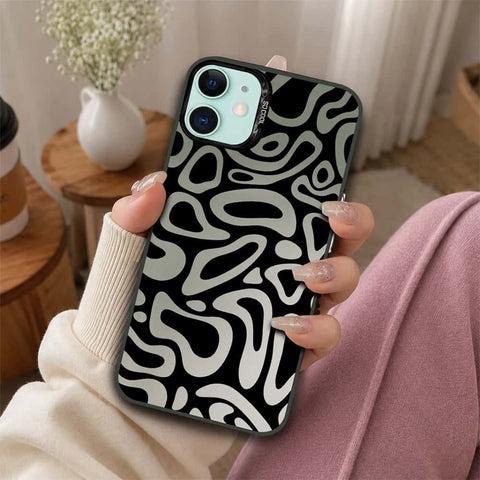 iPhone 11 Cover - Monochrome Mood Print Series - Lightweight Frosted Pearl Finish Anti-Fingerprint Shockproof Soft Borders Case