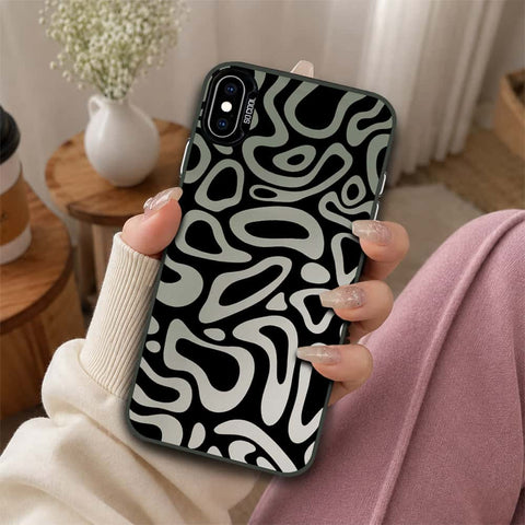 iPhone XS Max Cover - Monochrome Mood Print Series - Lightweight Frosted Pearl Finish Anti-Fingerprint Shockproof Soft Borders Case