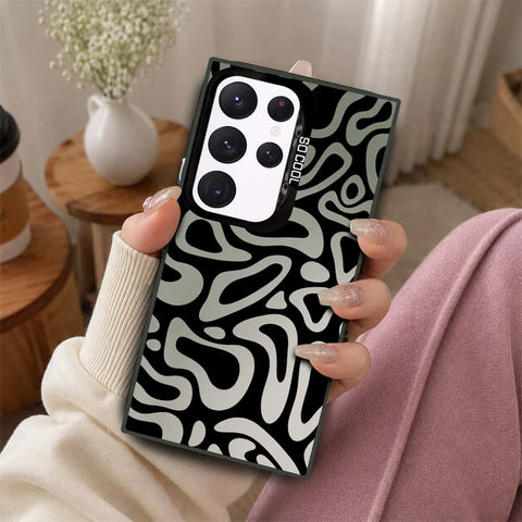 Samsung Galaxy S22 Ultra 5G Cover - Monochrome Mood Print Series - Lightweight Frosted Pearl Finish Anti-Fingerprint Shockproof Soft Borders Case