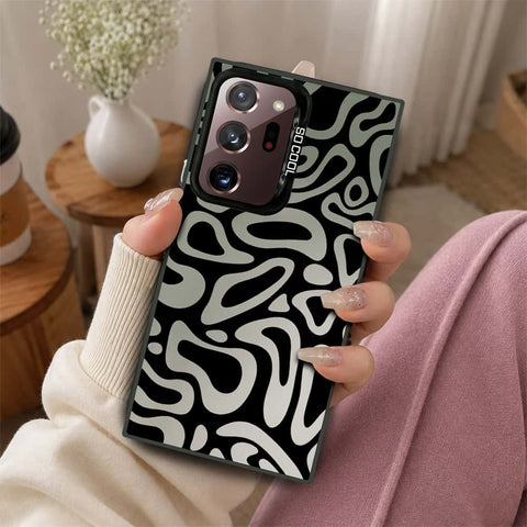 Samsung Galaxy Note 20 Ultra Cover - Monochrome Mood Print Series - Lightweight Frosted Pearl Finish Anti-Fingerprint Shockproof Soft Borders Case