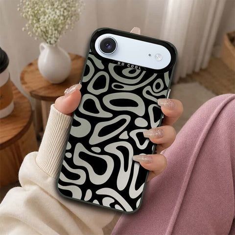 iPhone 17 Air Cover - Monochrome Mood Print Series - Lightweight Frosted Pearl Finish Anti-Fingerprint Shockproof Soft Borders Case