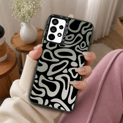 Samsung Galaxy A53 5G Cover - Monochrome Mood Print Series - Lightweight Frosted Pearl Finish Anti-Fingerprint Shockproof Soft Borders Case
