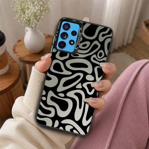 Samsung Galaxy A52 Cover - Monochrome Mood Print Series - Lightweight Frosted Pearl Finish Anti-Fingerprint Shockproof Soft Borders Case