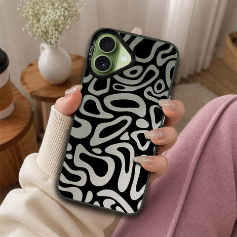 iPhone 17 Cover - Monochrome Mood Print Series - Lightweight Frosted Pearl Finish Anti-Fingerprint Shockproof Soft Borders Case