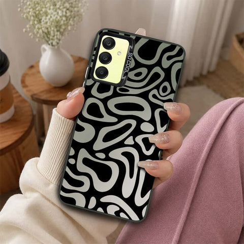 Samsung Galaxy A25 5G Cover - Monochrome Mood Print Series - Lightweight Frosted Pearl Finish Anti-Fingerprint Shockproof Soft Borders Case