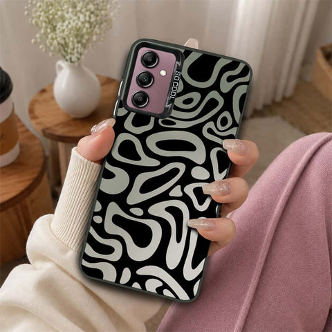 Samsung Galaxy A14 4G Cover - Monochrome Mood Print Series - Lightweight Frosted Pearl Finish Anti-Fingerprint Shockproof Soft Borders Case