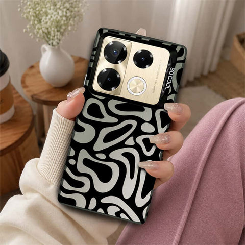 Infinix Note 40 Pro Plus Cover - Monochrome Mood Print Series - Lightweight Frosted Pearl Finish Anti-Fingerprint Shockproof Soft Borders Case