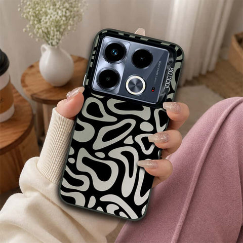 Infinix Note 40 Cover - Monochrome Mood Print Series - Lightweight Frosted Pearl Finish Anti-Fingerprint Shockproof Soft Borders Case