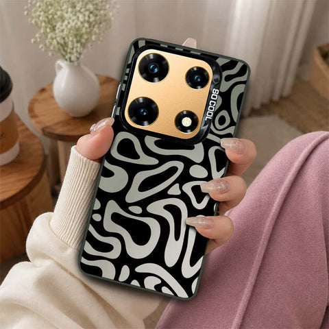 Infinix Note 30 Pro Cover - Monochrome Mood Print Series - Lightweight Frosted Pearl Finish Anti-Fingerprint Shockproof Soft Borders Case
