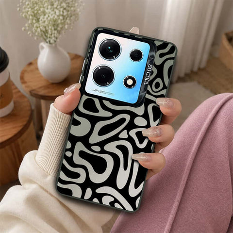 Infinix Note 30 Cover - Monochrome Mood Print Series - Lightweight Frosted Pearl Finish Anti-Fingerprint Shockproof Soft Borders Case