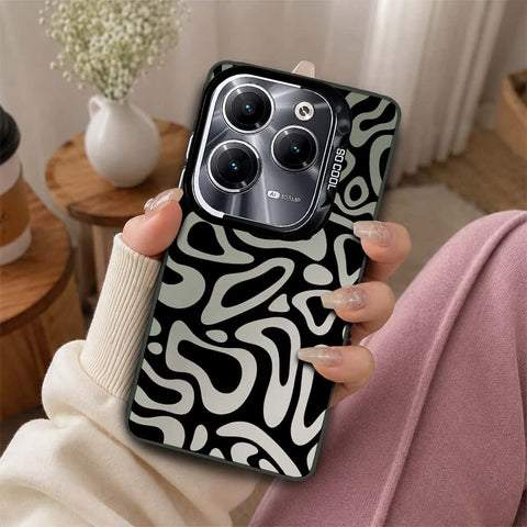 Infinix Hot 40 Cover - Monochrome Mood Print Series - Lightweight Frosted Pearl Finish Anti-Fingerprint Shockproof Soft Borders Case