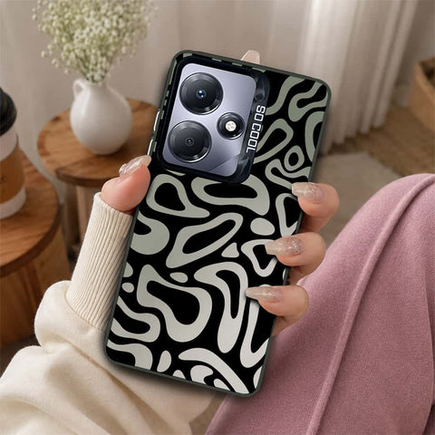 Infinix Hot 30 Play Cover - Monochrome Mood Print Series - Lightweight Frosted Pearl Finish Anti-Fingerprint Shockproof Soft Borders Case