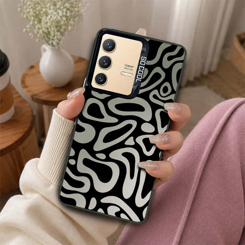 Vivo V23 5G Cover - Monochrome Mood Print Series - Lightweight Frosted Pearl Finish Anti-Fingerprint Shockproof Soft Borders Case