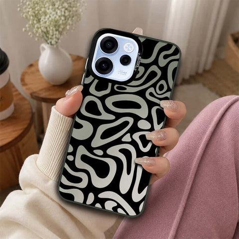 Oppo Reno 15F Cover - Monochrome Mood Print Series - Lightweight Frosted Pearl Finish Anti-Fingerprint Shockproof Soft Borders Case