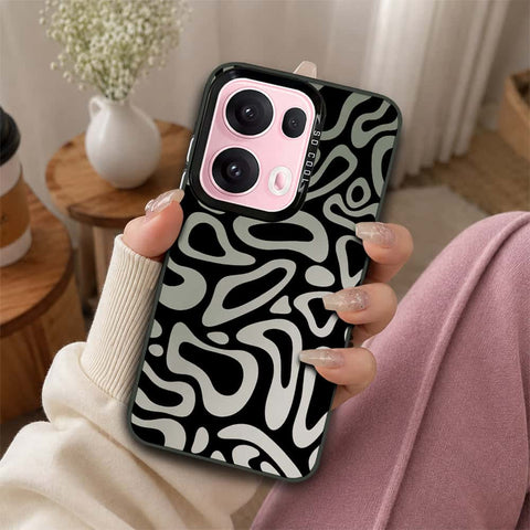 Oppo Reno 13 Pro Cover - Monochrome Mood Print Series - Lightweight Frosted Pearl Finish Anti-Fingerprint Shockproof Soft Borders Case
