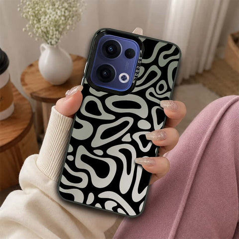 Oppo Reno 13 Cover - Monochrome Mood Print Series - Lightweight Frosted Pearl Finish Anti-Fingerprint Shockproof Soft Borders Case