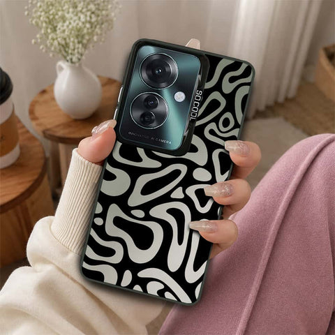 Oppo F25 Pro Cover - Monochrome Mood Print Series - Lightweight Frosted Pearl Finish Anti-Fingerprint Shockproof Soft Borders Case