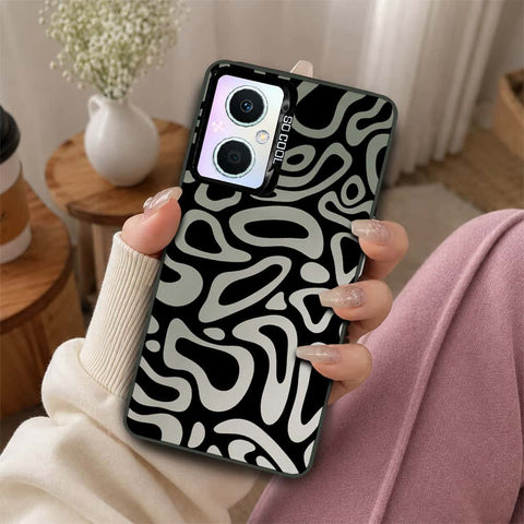 Oppo F21 Pro 5G Cover - Monochrome Mood Print Series - Lightweight Frosted Pearl Finish Anti-Fingerprint Shockproof Soft Borders Case