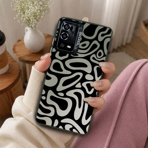 Oppo A16 Cover - Monochrome Mood Print Series - Lightweight Frosted Pearl Finish Anti-Fingerprint Shockproof Soft Borders Case