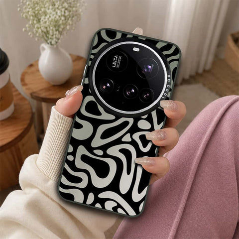 Xiaomi 15 Ultra Cover - Monochrome Mood Print Series - Lightweight Frosted Pearl Finish Anti-Fingerprint Shockproof Soft Borders Case