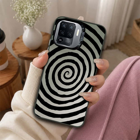 Oppo A94 Cover - Monochrome Mood Print Series - Lightweight Frosted Pearl Finish Anti-Fingerprint Shockproof Soft Borders Case