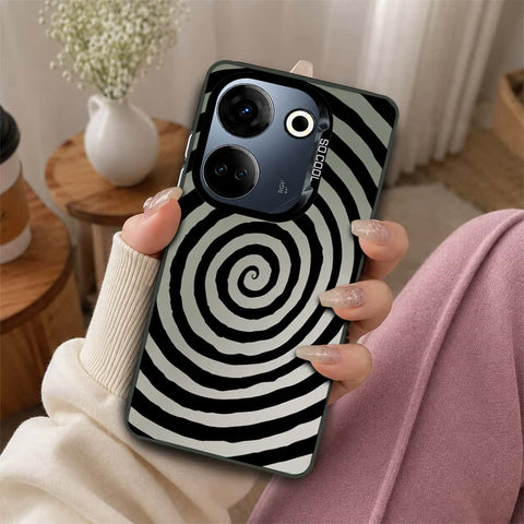 Tecno Camon 20 Cover - Monochrome Mood Print Series - Lightweight Frosted Pearl Finish Anti-Fingerprint Shockproof Soft Borders Case