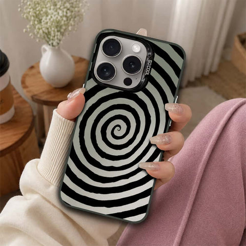 iPhone 15 Pro Cover - Monochrome Mood Print Series - Lightweight Frosted Pearl Finish Anti-Fingerprint Shockproof Soft Borders Case