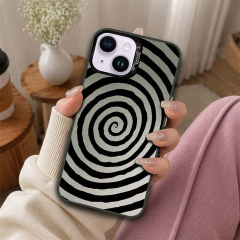 iPhone 14 Cover - Monochrome Mood Print Series - Lightweight Frosted Pearl Finish Anti-Fingerprint Shockproof Soft Borders Case