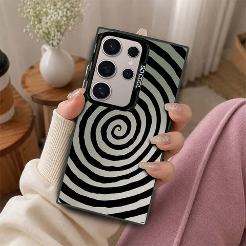 Samsung Galaxy S24 Ultra Cover - Monochrome Mood Print Series - Lightweight Frosted Pearl Finish Anti-Fingerprint Shockproof Soft Borders Case