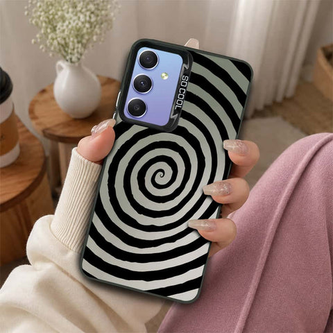 Samsung Galaxy A34 5G Cover - Monochrome Mood Print Series - Lightweight Frosted Pearl Finish Anti-Fingerprint Shockproof Soft Borders Case