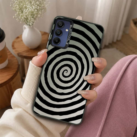 Samsung Galaxy A15 4G Cover - Monochrome Mood Print Series - Lightweight Frosted Pearl Finish Anti-Fingerprint Shockproof Soft Borders Case
