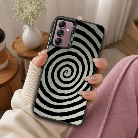 Samsung Galaxy A14 4G Cover - Monochrome Mood Print Series - Lightweight Frosted Pearl Finish Anti-Fingerprint Shockproof Soft Borders Case