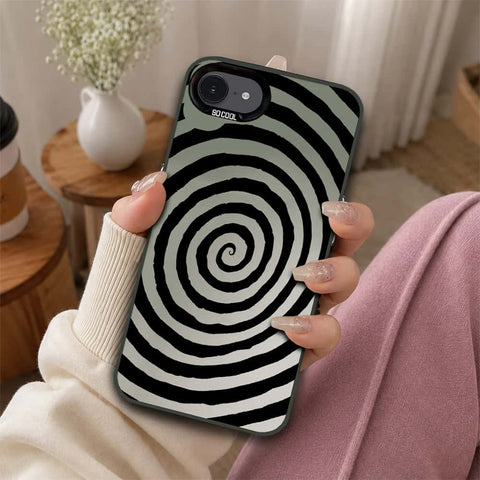 iPhone 16e Cover - Monochrome Mood Print Series - Lightweight Frosted Pearl Finish Anti-Fingerprint Shockproof Soft Borders Case