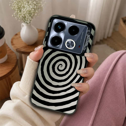 Infinix Note 40 Cover - Monochrome Mood Print Series - Lightweight Frosted Pearl Finish Anti-Fingerprint Shockproof Soft Borders Case