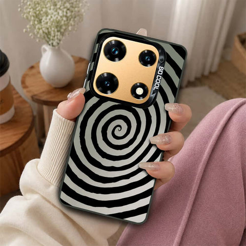 Infinix Note 30 Pro Cover - Monochrome Mood Print Series - Lightweight Frosted Pearl Finish Anti-Fingerprint Shockproof Soft Borders Case