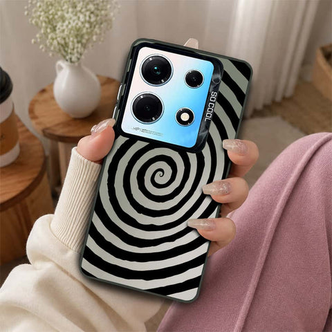 Infinix Note 30 Cover - Monochrome Mood Print Series - Lightweight Frosted Pearl Finish Anti-Fingerprint Shockproof Soft Borders Case