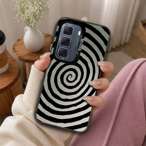 Infinix Hot 50 Pro Cover - Monochrome Mood Print Series - Lightweight Frosted Pearl Finish Anti-Fingerprint Shockproof Soft Borders Case