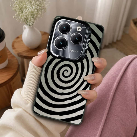 Infinix Hot 40 Cover - Monochrome Mood Print Series - Lightweight Frosted Pearl Finish Anti-Fingerprint Shockproof Soft Borders Case