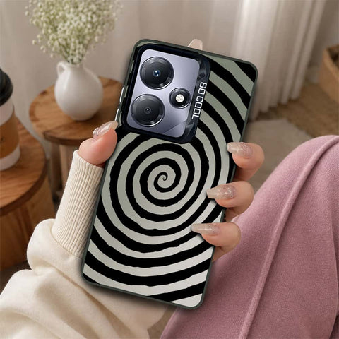 Infinix Hot 30 Play Cover - Monochrome Mood Print Series - Lightweight Frosted Pearl Finish Anti-Fingerprint Shockproof Soft Borders Case