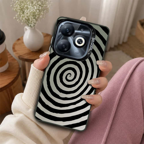 Infinix Smart 8 Cover - Monochrome Mood Print Series - Lightweight Frosted Pearl Finish Anti-Fingerprint Shockproof Soft Borders Case