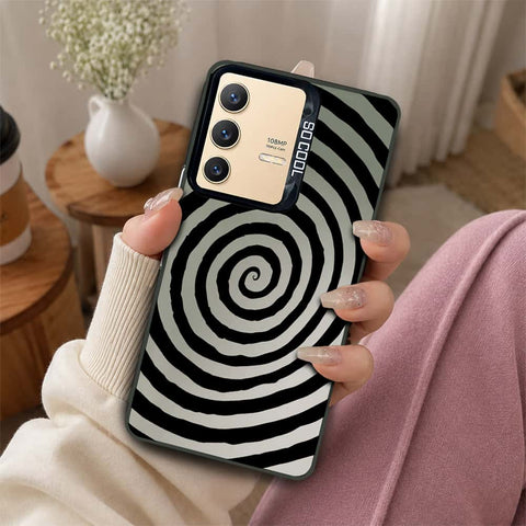 Vivo V23 5G Cover - Monochrome Mood Print Series - Lightweight Frosted Pearl Finish Anti-Fingerprint Shockproof Soft Borders Case