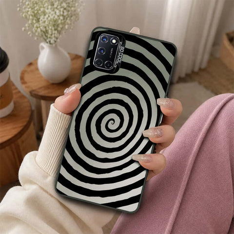 Oppo A52 Cover - Monochrome Mood Print Series - Lightweight Frosted Pearl Finish Anti-Fingerprint Shockproof Soft Borders Case